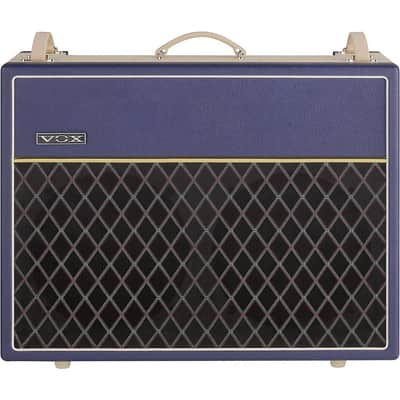 VOX AC30 Custom 30W 2x12 Limited-Edition Tube Guitar Combo Amp Regular Blue/Cream image 1