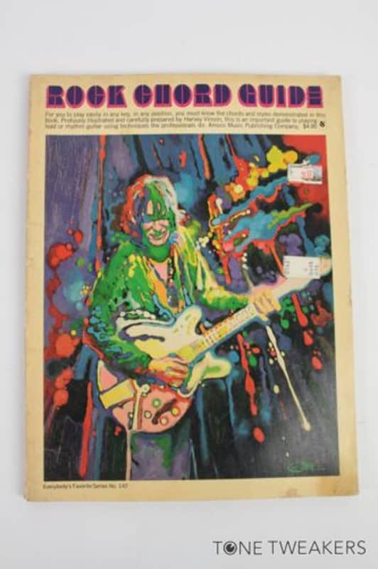 Hard Rock Chord Guide Harvey Vinson Book 1970 how 2 play electric guitar vintage image 1