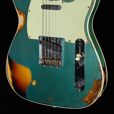 Fender Custom Shop LTD 1960 Telecaster Custom Heavy Relic Aged Sherwood Green/3-Tone Sunburst - CZ560407-7.25 lbs image 1