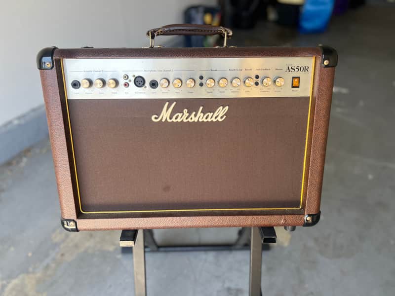 Marshall Acoustic Soloist AS50R 2-Channel 50-Watt 2x8" Acoustic Guitar Combo 2000s - Brown image 1