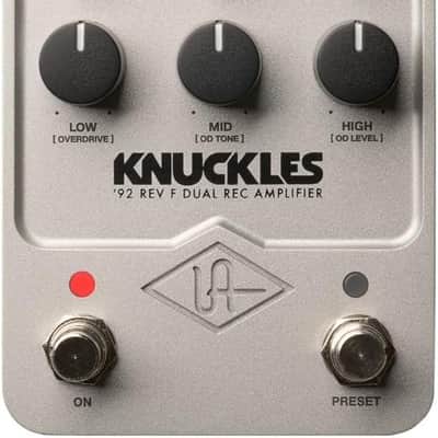 Universal Audio UAFX Knuckles '92 Dual Rec Amplifier Pedal - Bundle with Instrument Cable and 2 Patch Cables image 2