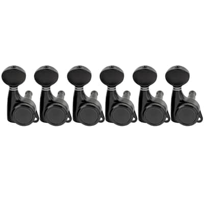 6-in-Line Locking Tuners – 18:1 Ratio with Vintage Oval Buttons image 1