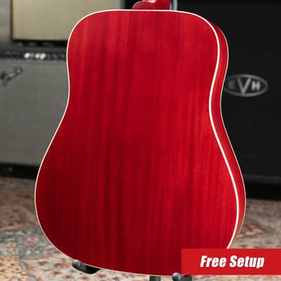 Gibson Hummingbird Special Acoustic/Electric Guitar - Satin Vintage Cherry Sunburst with Gig Bag image 2