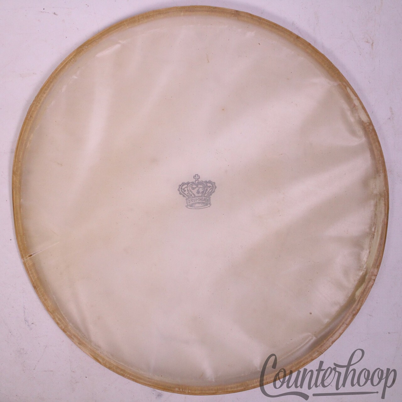Gretsch 13"Calf Skin Snare Drum Head Slunk Resonant White Eagle Rawhide6Ply Hoop — main photograph