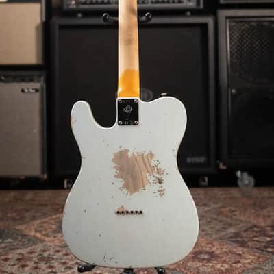 Fender Custom Shop 1970s Tele Custom Heavy Relic, Quartersawn Maple Fingerboard Electric Guitar - Super Faded Aged Sonic Blue with Hardshell Case image 8