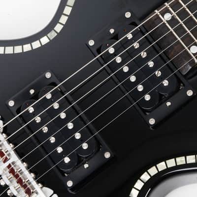 Zemaitis SUA 201 Heart Single Cutaway Mother of Pearl Black Electric Guitar LP Style image 5