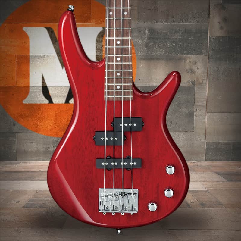 Ibanez Gio SR miKro "Short Scale" 4 String Electric Bass - Transparent Red (GSRM20TR) image 1