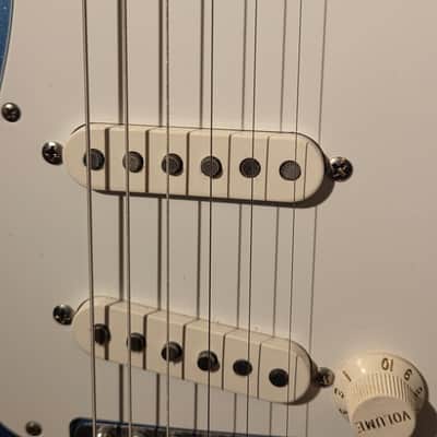 S-Style Partscaster - Aged Lake Placid Blue Body, Fender Custom Shop Neck & Bridge Pickups, Seymour Duncan SSL-1 Middle Pickup image 6