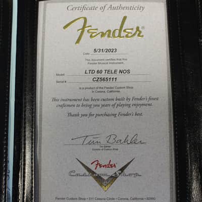 Fender Custom Shop Limited Edition 1960 Tele NOS - Aged Vintage Blonde image 15