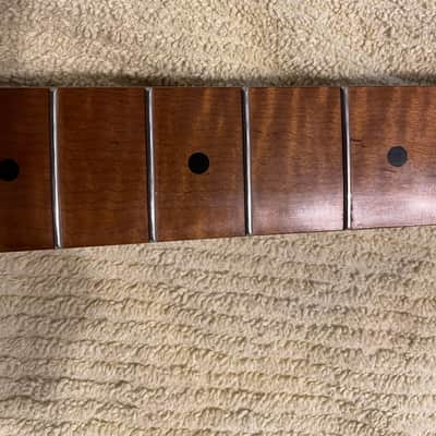 Allparts Roasted Maple Tele Neck Highly Flamed Fender Licensed Telecaster Neck 2019 - Roasted Maple image 3
