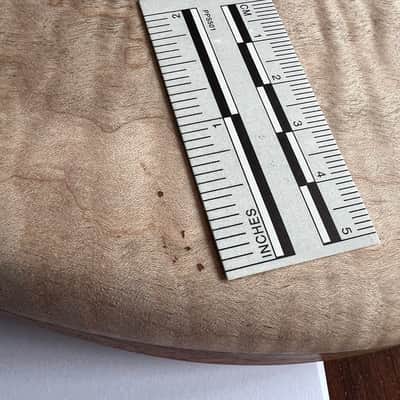 high end Offset Bass Body Unfinished Deep Curly Maple Top / Walnut Accent/ Solid One-piece Mahogany Back- limited Luthier Supply R2 image 17