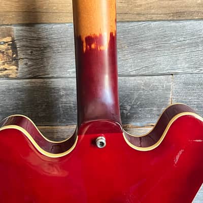 (18279) Epiphone Riviera Mini Ch Semi-Hollow Electric Guitar - 2004 - Cherry image 20