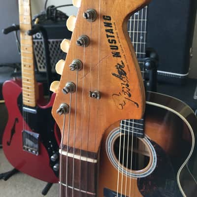 Fender Mustang Guitar with Rosewood Fretboard 1966 Olympic White image 10