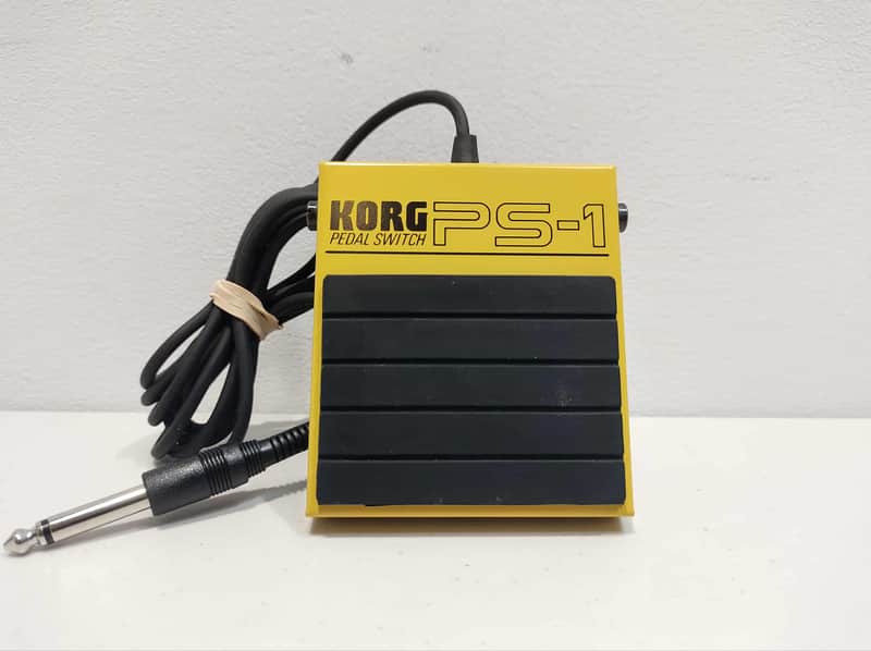 Korg PS1 Single Momentary Footswitch Sustain Pedal 2010s - Yellow image 1