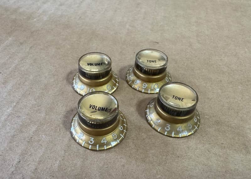 Gibson Vintage 1967 Gold Reflector Knobs Les Paul ES-335 330 175 1968 1969 1970 image 1