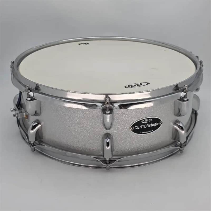 Used PDP Center Stage Snare Drum 14x5 Diamond White Sparkle - Good image 1