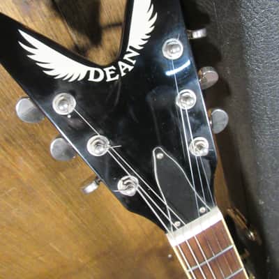 Dean Flying V Amber Burst Flame Maple Made in Korea With Original Hard Case image 3