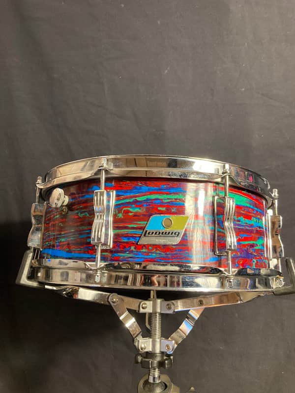 Ludwig 1971 Psychedelic Red - 5x14" Jazz Festival Snare Drum, Excellent! image 1