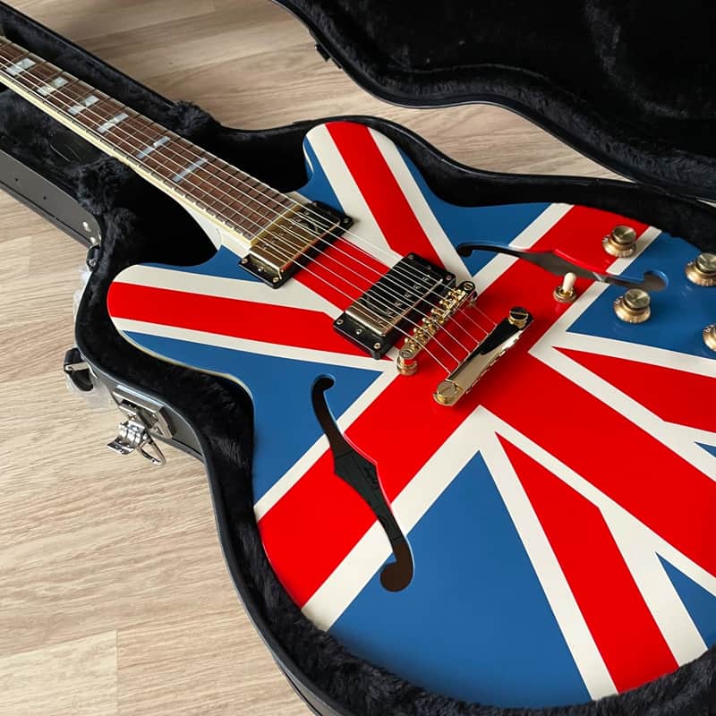 Epiphone Sheraton II TPP Noel Gallagher “Union Jack” Sheraton …