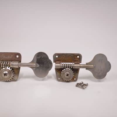 1973-1974 Vintage Fender Precision Jazz Bass NICKEL TUNERS with Bushings & Screws 1970 1971 1972 1975 Telecaster image 2