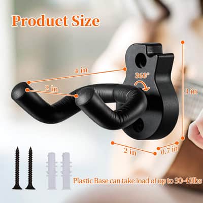 Guitar Wall Hangers,Guitar Hanger Wall Mount,Guitar Hooks for Wall image 3
