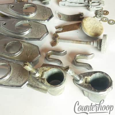 *Trixon Parts Lot Vintage 60s Drum Hardware Bass/Tom/Snare Mounts Muffler Chrome image 5