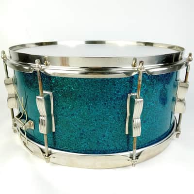 WFL Ludwig 6.5x14"Contest Snare Drum Blue Sparkle Vintage'55 NOB Stick-Chopper50 image 5