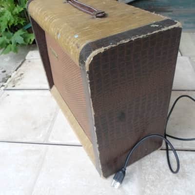 Silvertone Model 1333 12-Watt 1x12 Guitar Combo 1950s - 2-Tone Alligator Tweed image 5