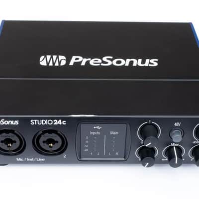 PreSonus Studio 24C 2x2 USB-C Audio / MIDI Interface 2019 - Present - Black image 1