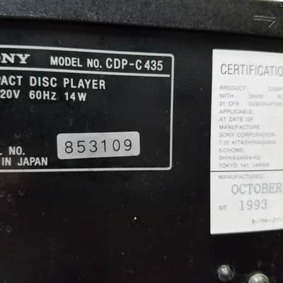 Vintage Sony CDP-C435 CD Player For Repair / Will Part Out image 9
