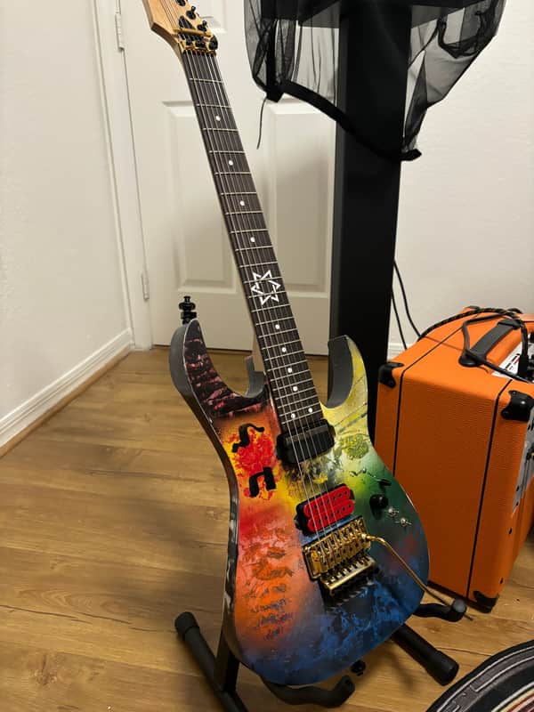 Custom Electric guitar 7 7 strings Sustainiac neck pick up 2025 image 1