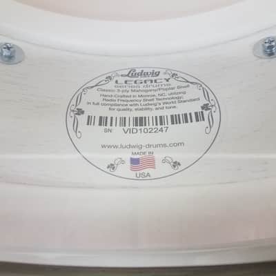 Ludwig *Pre-Order* Legacy Mahogany Vintage Blue Oyster Jazz Fest 5.5x14" Snare Drum w/Internal Muffler | Made in the USA | NEW | Special Order | Authorized Dealer image 8