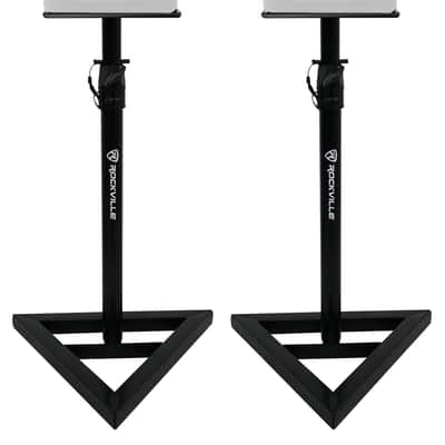 2 Rockville Adjustable Studio Monitor Speaker Stands For KRK ROKIT 8 G3 Monitors image 1