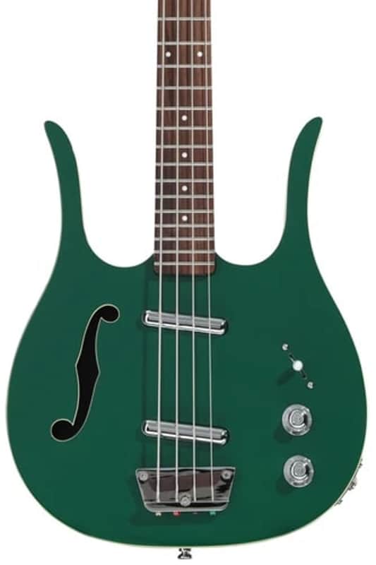 Danelectro D58LHB-JADE 1958 Longhorn Body with F-Hole Short Scale Neck 4-String Electric Bass Guitar image 1