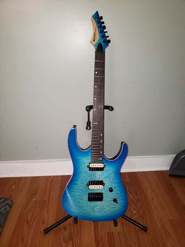 Leo Jaymz Leo Jaymz Electric Guitar Monsoon Series with Reverse Headstock (Ocean Blue) - Ocean Blue image 1