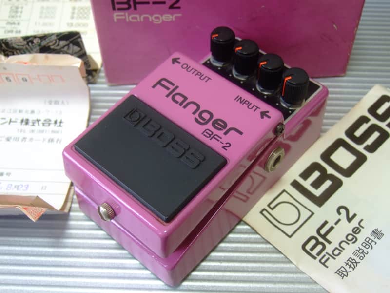 The First Year 1980 Silver Screw Boss BF-2 Flanger w/ Original Box & Manual / MIJ Made in Japan (Black Label) image 1