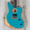 Fender American Acoustasonic Jazzmaster Guitar, Ocean Turquoise, Ebony Fretboard