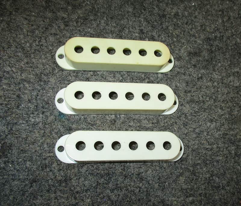 Three 1960s-early ‘70s Fender Stratocaster pickup covers image 1