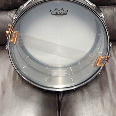 Pearl STH1465BR Sensitone Heritage Alloy Black/Brass 14x6.5" Snare Drum - Black Nickel-Plated Brass image 4