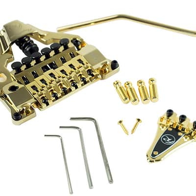 Floyd Rose FRTX03000 FRX Surface-Mount Tremolo Bridge System Kit with Nut - GOLD image 4