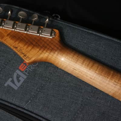 Patrick James Eggle Guitars Oz-T Tele in Torched Butterscotch w/ Roasted Flame Maple Neck image 14