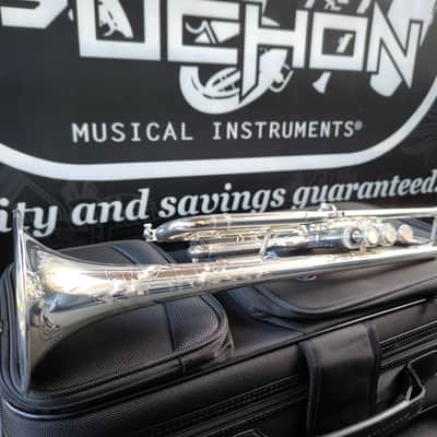 S.E. Shires TRQ10S Series Silver Trumpet - professional image 3