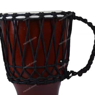 Solid Metalic Red African Djembe Drum Bongo Wood Good Sound Musical Instrument image 11