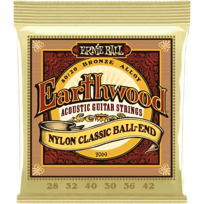 Ernie Ball 2069 Earthwood 80/20 bronze nylon 28-42 image 1