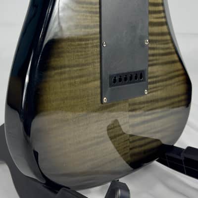 Unbranded Strat Style Electric Guitar Body - Grey / Green Flame Maple image 15