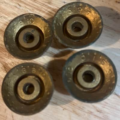 vintage early-mid 60’s Gibson gold reflector knobs image 4