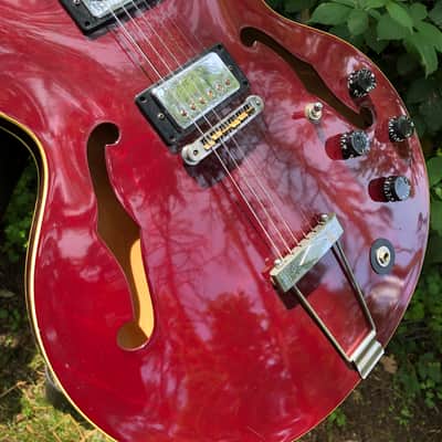 Matsumoku Laguna Set Neck design 1970's-80's - dark red image 6