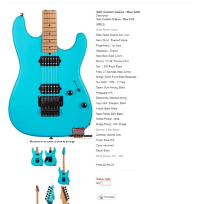 Suhr Custom Classic - Roasted Neck - Rare Color - Matching Headstock - Double Locking Trem image 12