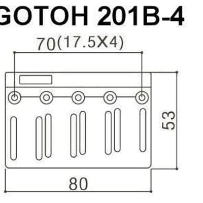 GOTOH 201B-4 4-String Bass Bridge - Black image 5