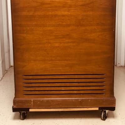 VINTAGE 1975 Leslie Speaker Cabinet 710 w/ Trek II Crossover for Hammond Organ image 1